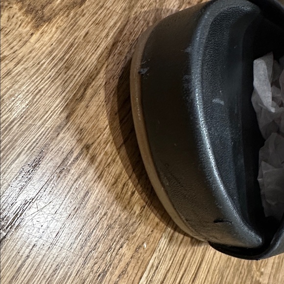 Beek pelican leather platform sandal Slides black size 10 - Picture 8 of 9